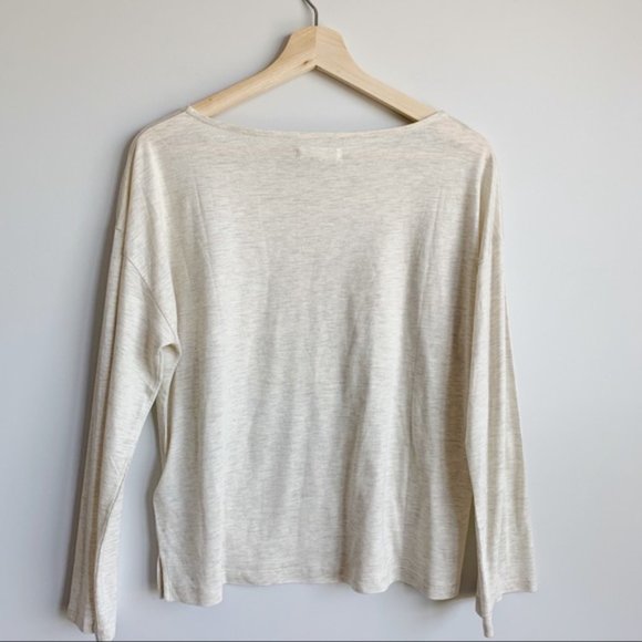 Madewell Long Sleeve Shirt Heather Top Blouse S - Picture 4 of 8
